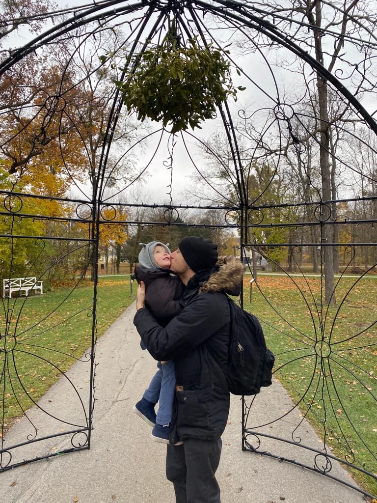 Nikko and Ellie visiting a castle outside Vienna